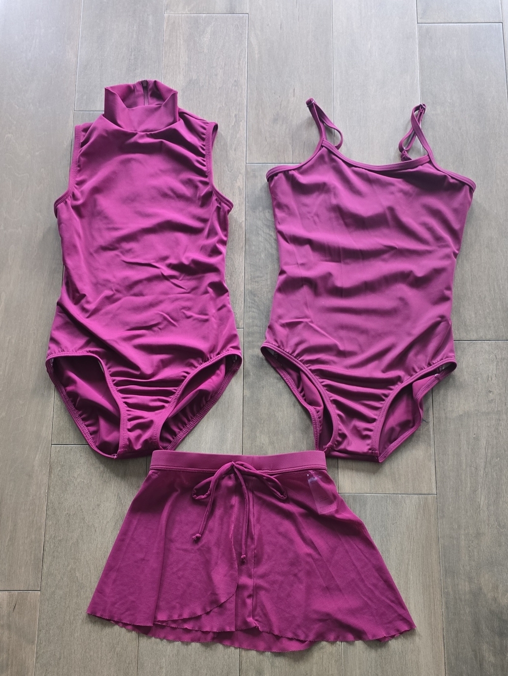 3 Piece Weissman Maroon Dancewear Size IC 7/8